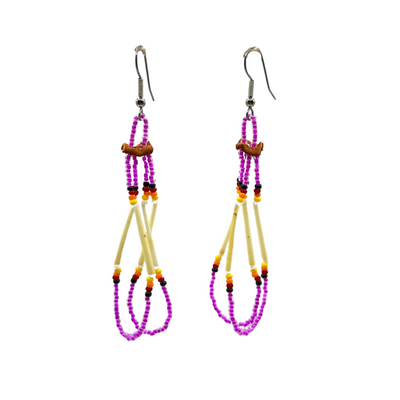 Beaded Porcupine Earrings