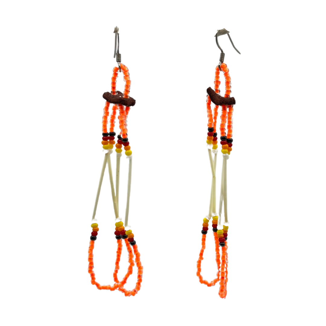 Beaded Porcupine Earrings