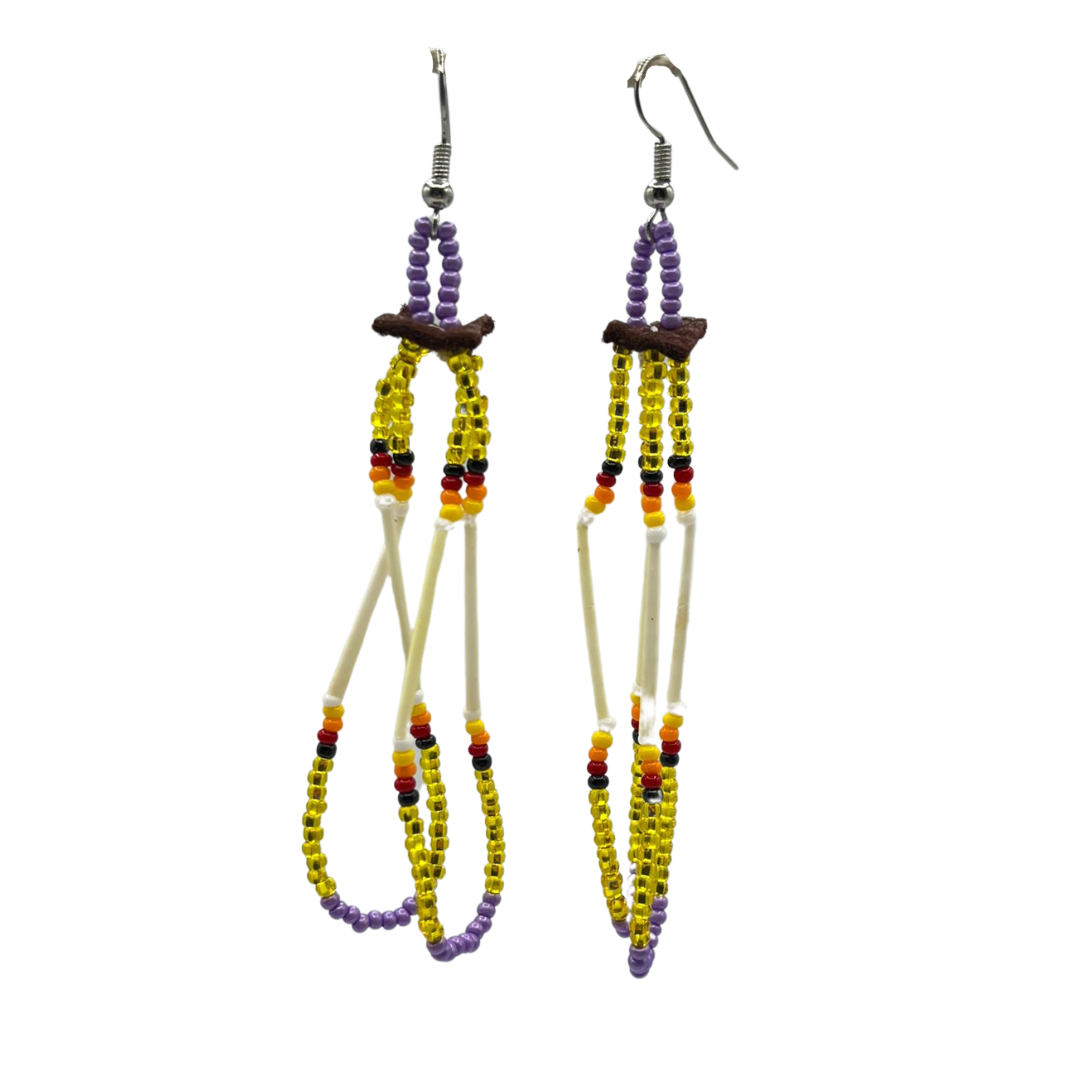 Beaded Porcupine Earrings