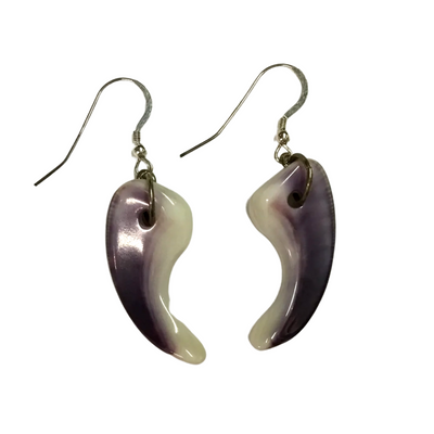 Wampum Earrings | Purple
