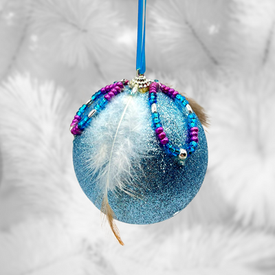 Beaded Ornaments | Blue