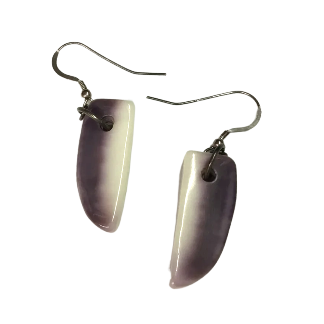 Wampum Earrings | White