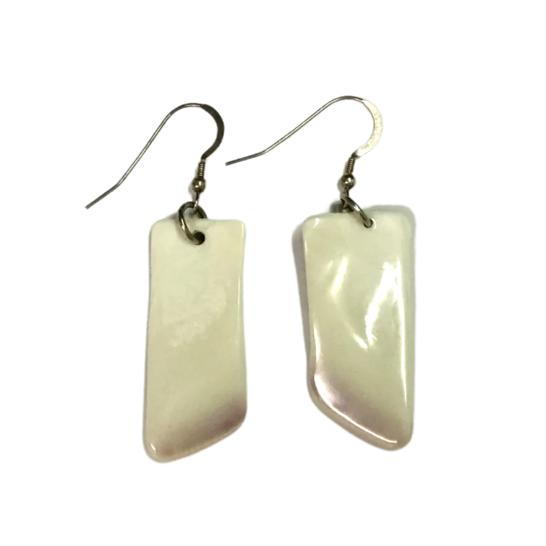Wampum Earrings | White