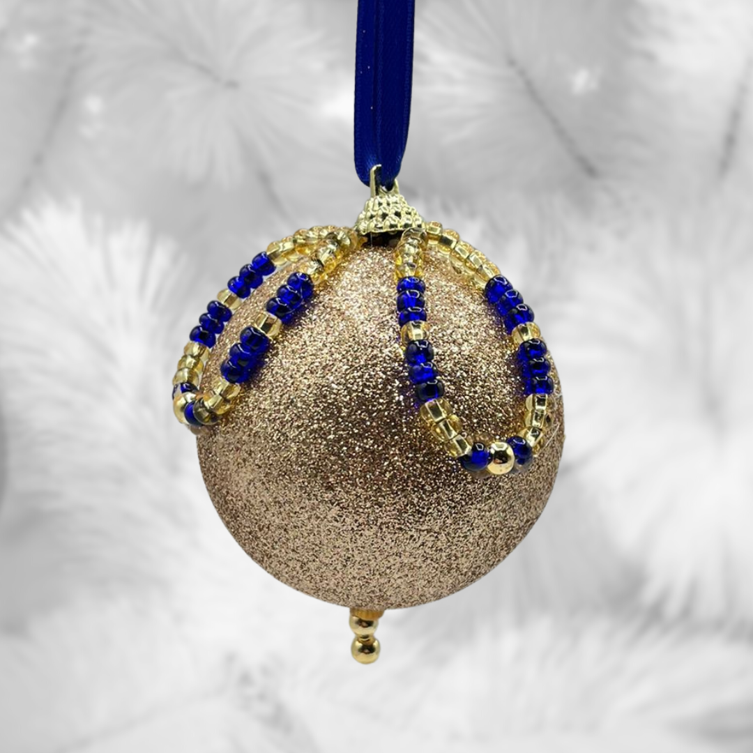 Beaded Ornaments | Gold