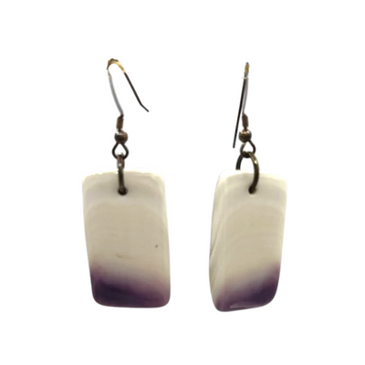 Wampum Earrings | White