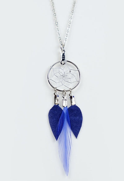 Necklace | Dreamcatcher Leather and Feathers