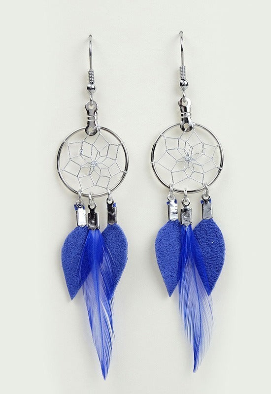 Earrings | Dreamcatcher Leather and Feathers