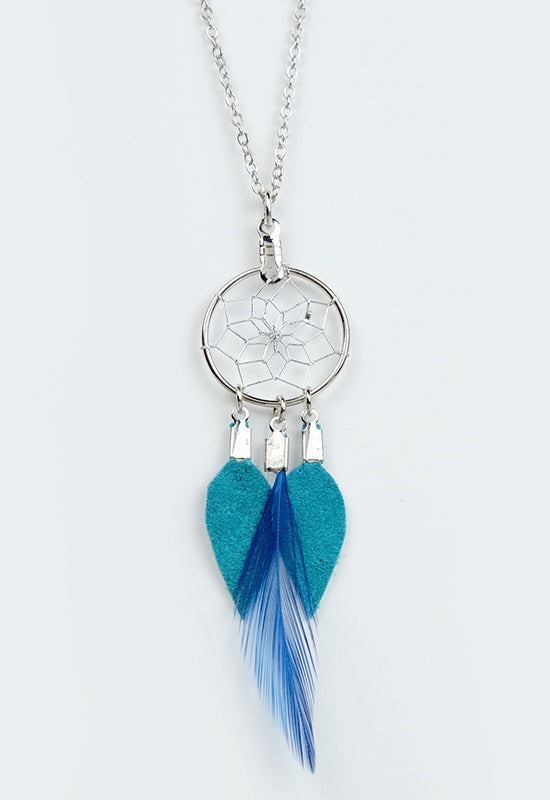 Necklace | Dreamcatcher Leather and Feathers