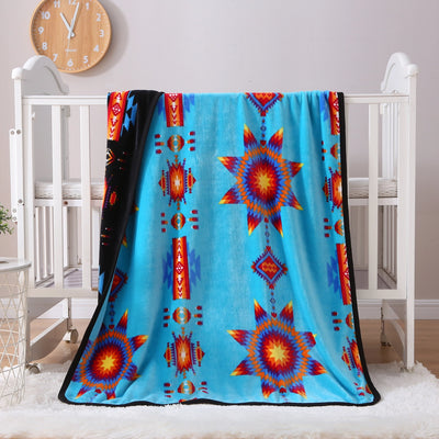 Reversible Starburst Print Baby Blankets